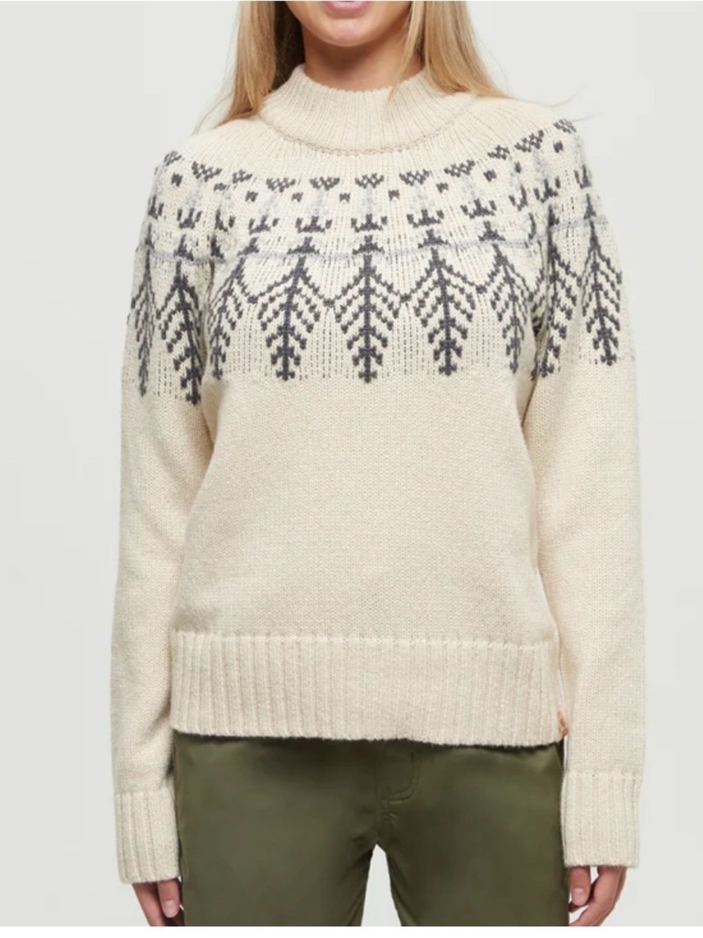 tentree Highline Wool Intarsia Sweater
Women's Graphic Knit Wool Jumper large